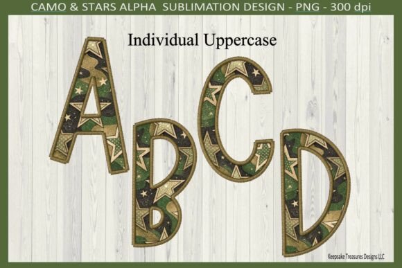 Camo Stars Faux Embroidery Alphabet Review