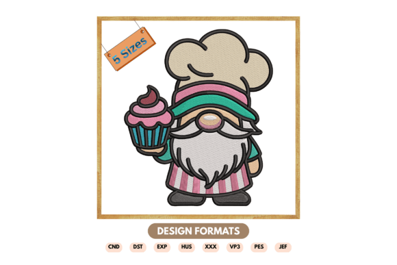 Cute Baking Gnome Embroidery File Review