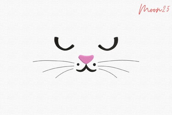 Cute Cat Face Whiskers Embroidery Review