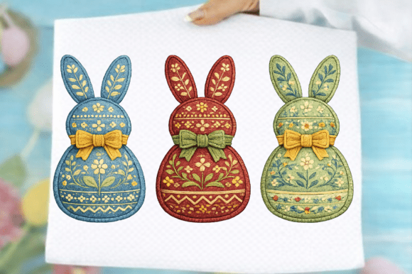 Faux Embroidery Easter Bunny Png Review