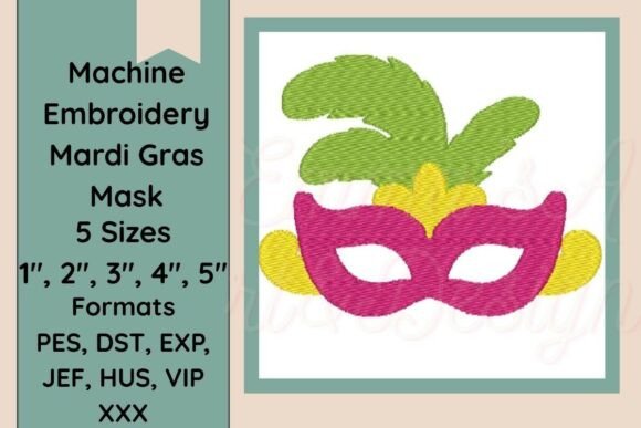 Mardi Gras Mask Machine Embroidery Design Review
