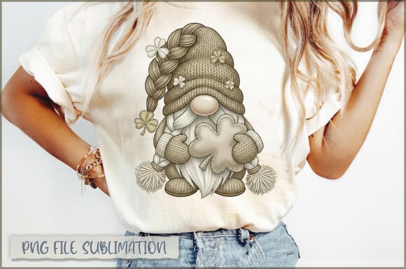 St. Patrick s Day Gnome Embroidery PNG